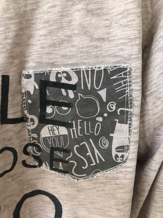 Bluzka pudrowy róż ze srebrną nitką