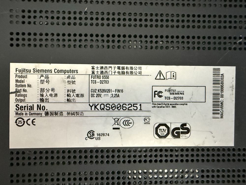 Kompter Fujitsu FUTRO S550