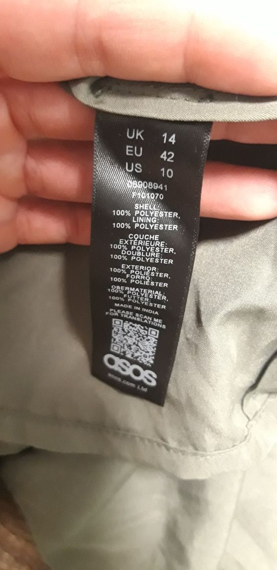 Asos długa bogato zdobiona sukienka XL