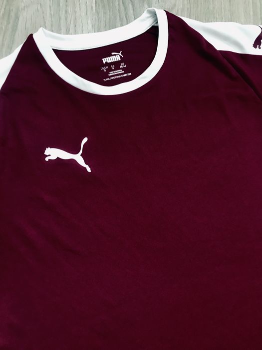 Koszulka T-shirt męska Puma bordo burgund sportowa luksusowa