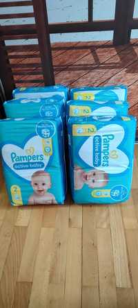 6 paczek pampers active baby rozmiar 2 (76szt w paczce, razem 456szt)