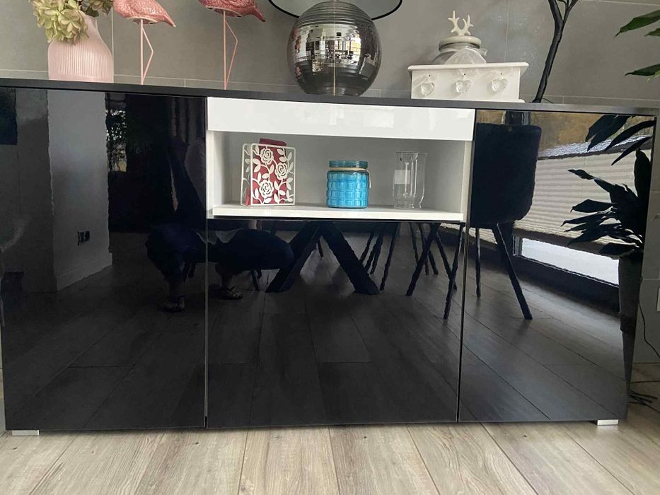 Szafka komoda czarny połysk