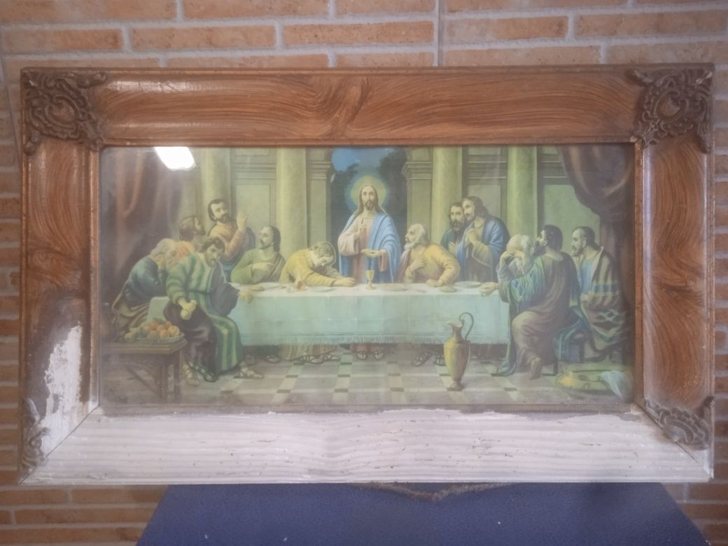 Quadro antigo Última Ceia de Cristo