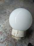 Lampa retro, industrialna PRL wisząca kulista