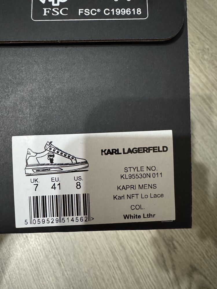 Buty męskie Karl Lagerfeld r. 41 białe nowe