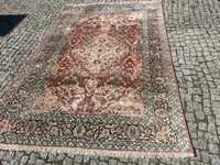 Vintage jedwabny dywan perski ręcznie tkany GHOUM 236x152 cm