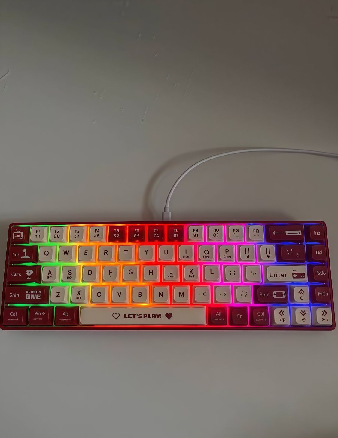 МЕГА РОЗПРОДАЖ! Механічна клавіатура AJAZZ AK680 RGB(White-Red)