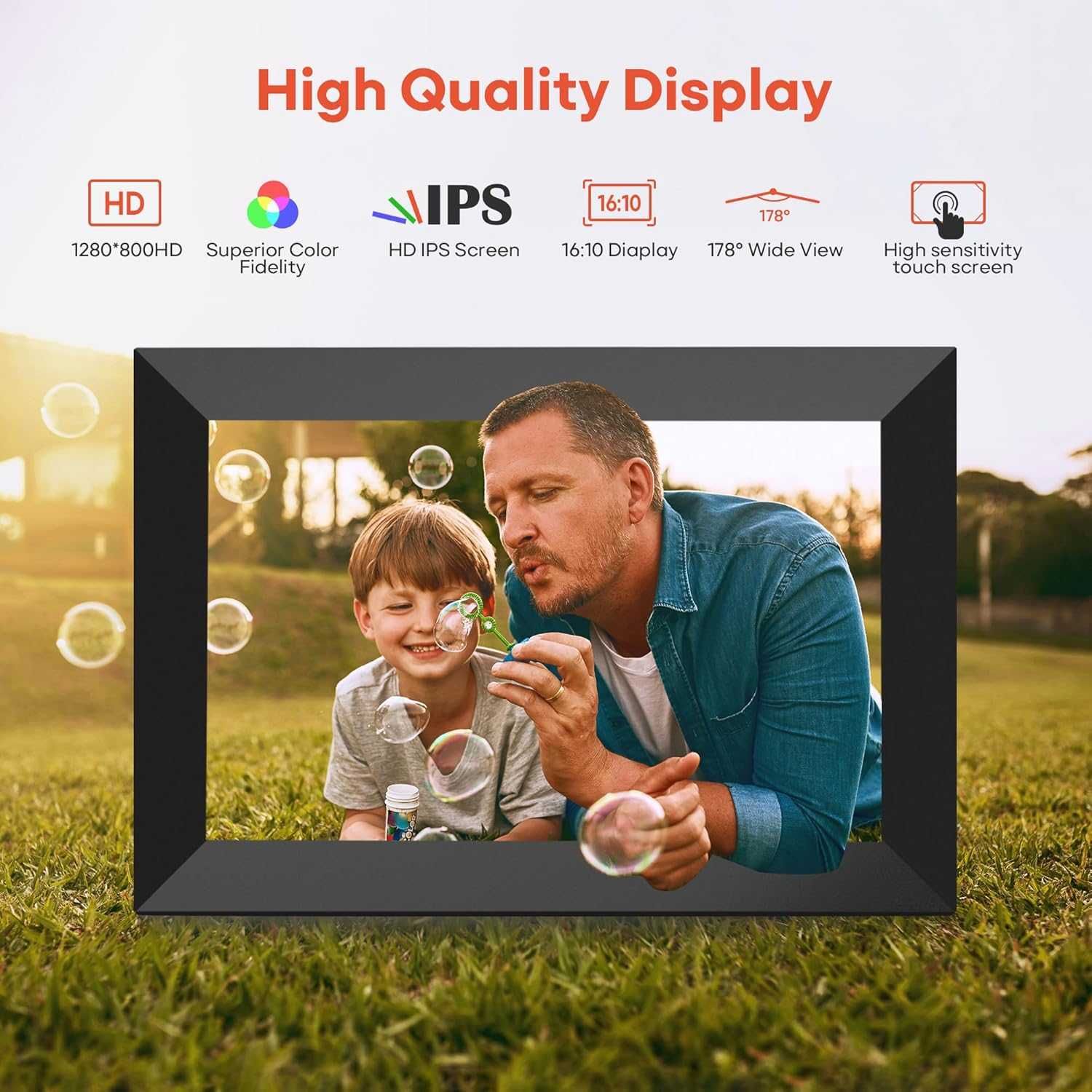 Frameo 10,1" Wi-Fi Cyfrowa Ramka na Zdjęcia — model BIGASUO