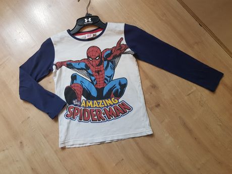 Bluzka z długim rękawem/ góra od piżamy Spiderman 128