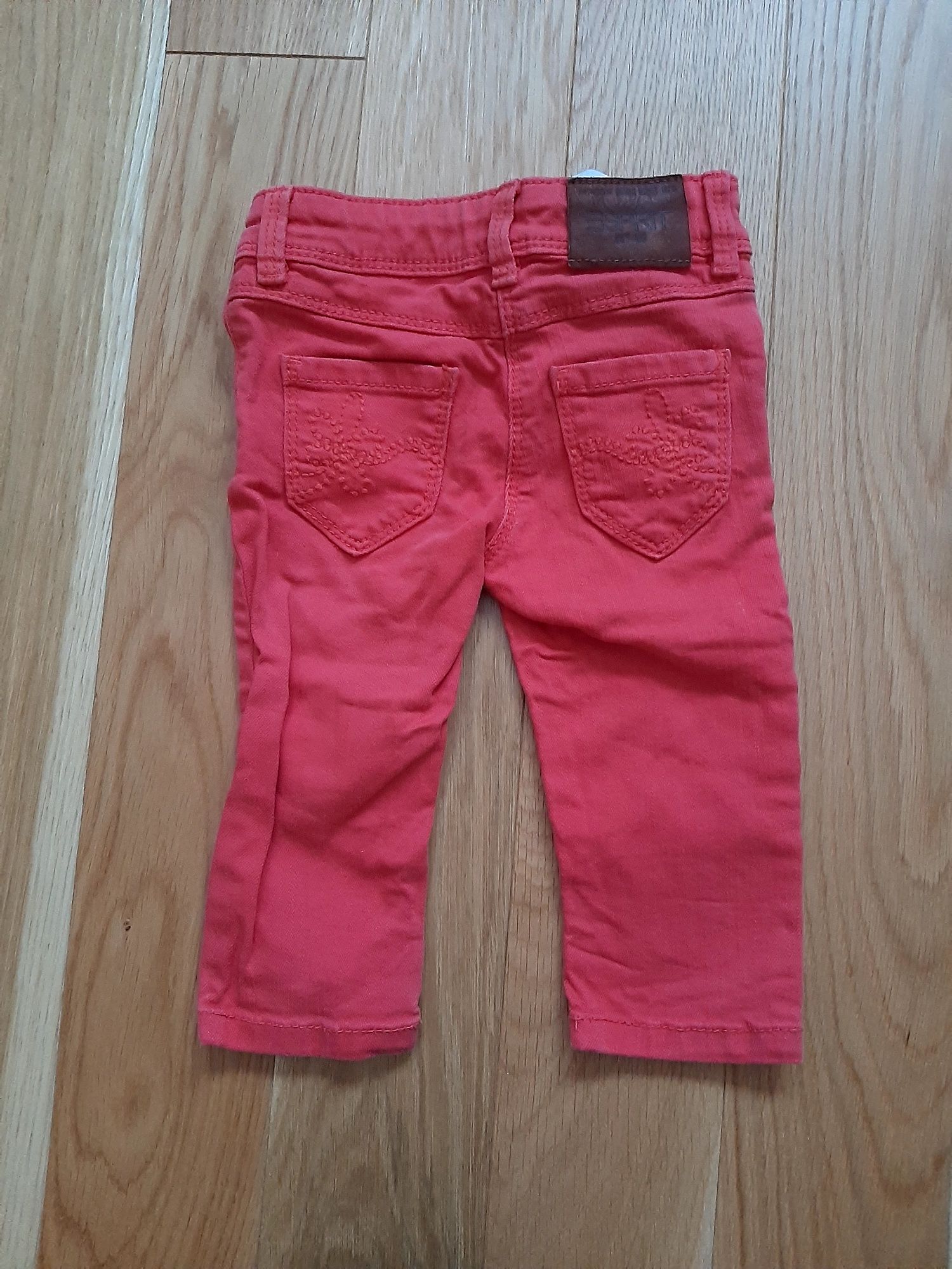 Czerwone koralowe spodnie spodenki Esprit 92