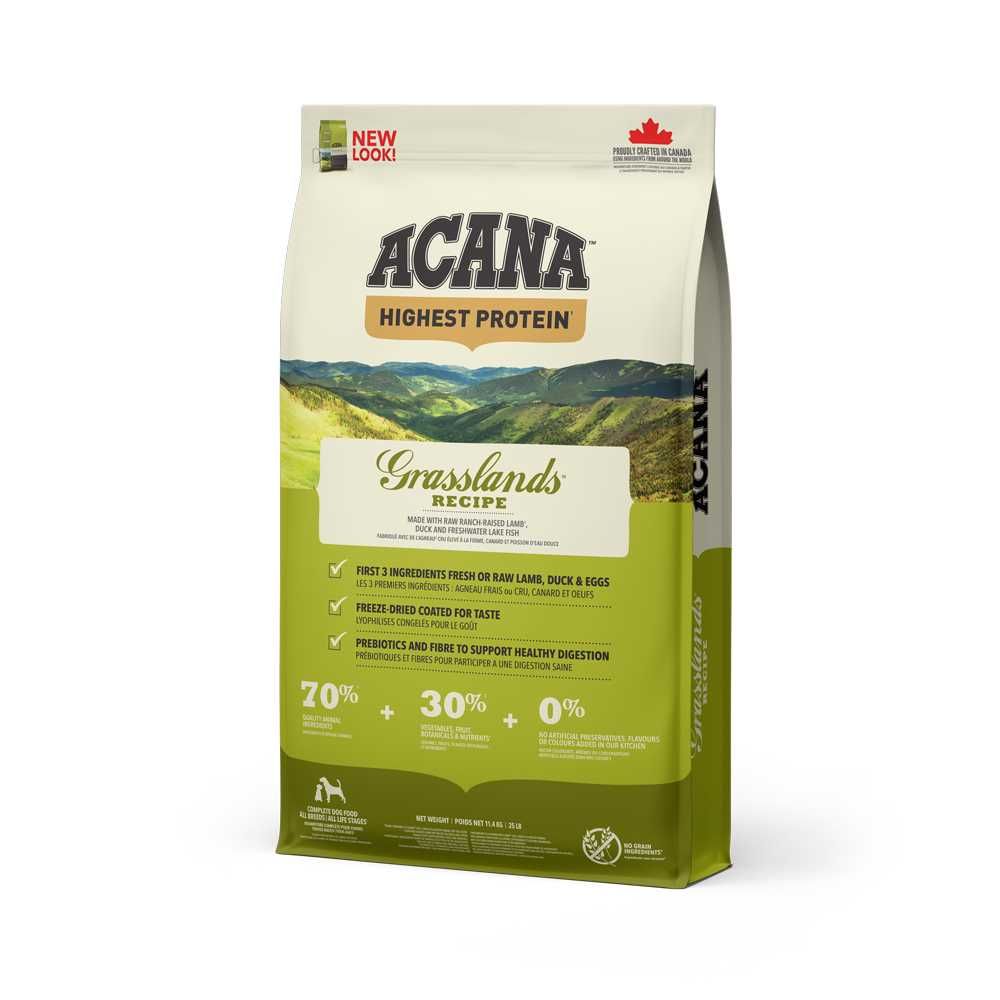 Karma Acana Highest Protein Grasslands Dog 11,4 kg jagnięcina kaczka