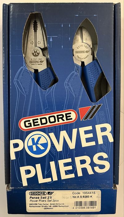 Jogo 2/alicates universal+corte - GEDORE