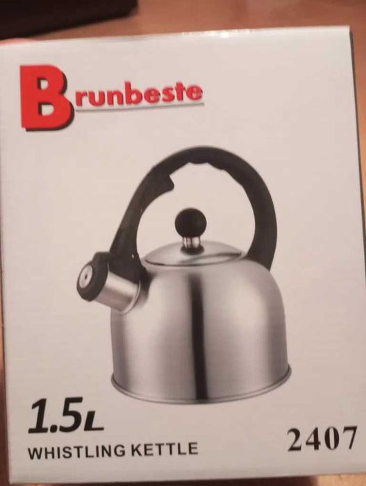 Czajnik stalowy 1.5l Z gwizdkiem WYPRZEDAŻ