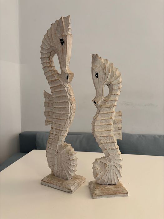 Konik morski dwie duże figurki dekoracja