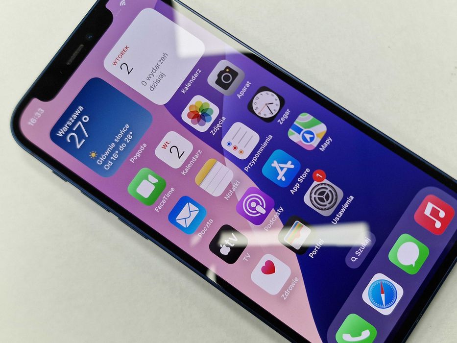 Iphone 12 Mini 64GB/ Blue/ Bat 77%/ Grade A-/ Gwarancja + ładowarka