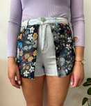 Spodenki jeansowe szorty festiwalowe plate z kwiatami Desigual S 36