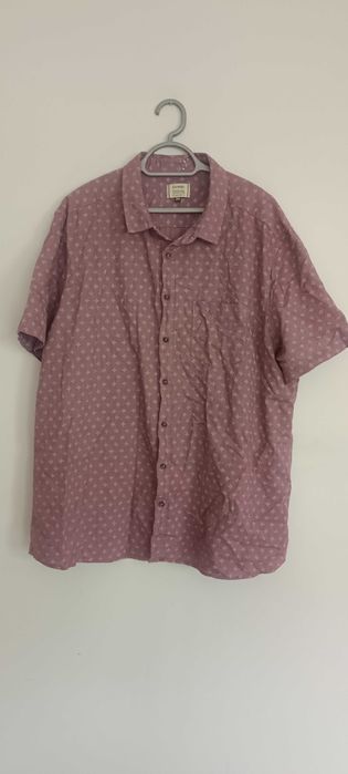 Casualowa koszula z krótkim rękawem XXXL bawełna