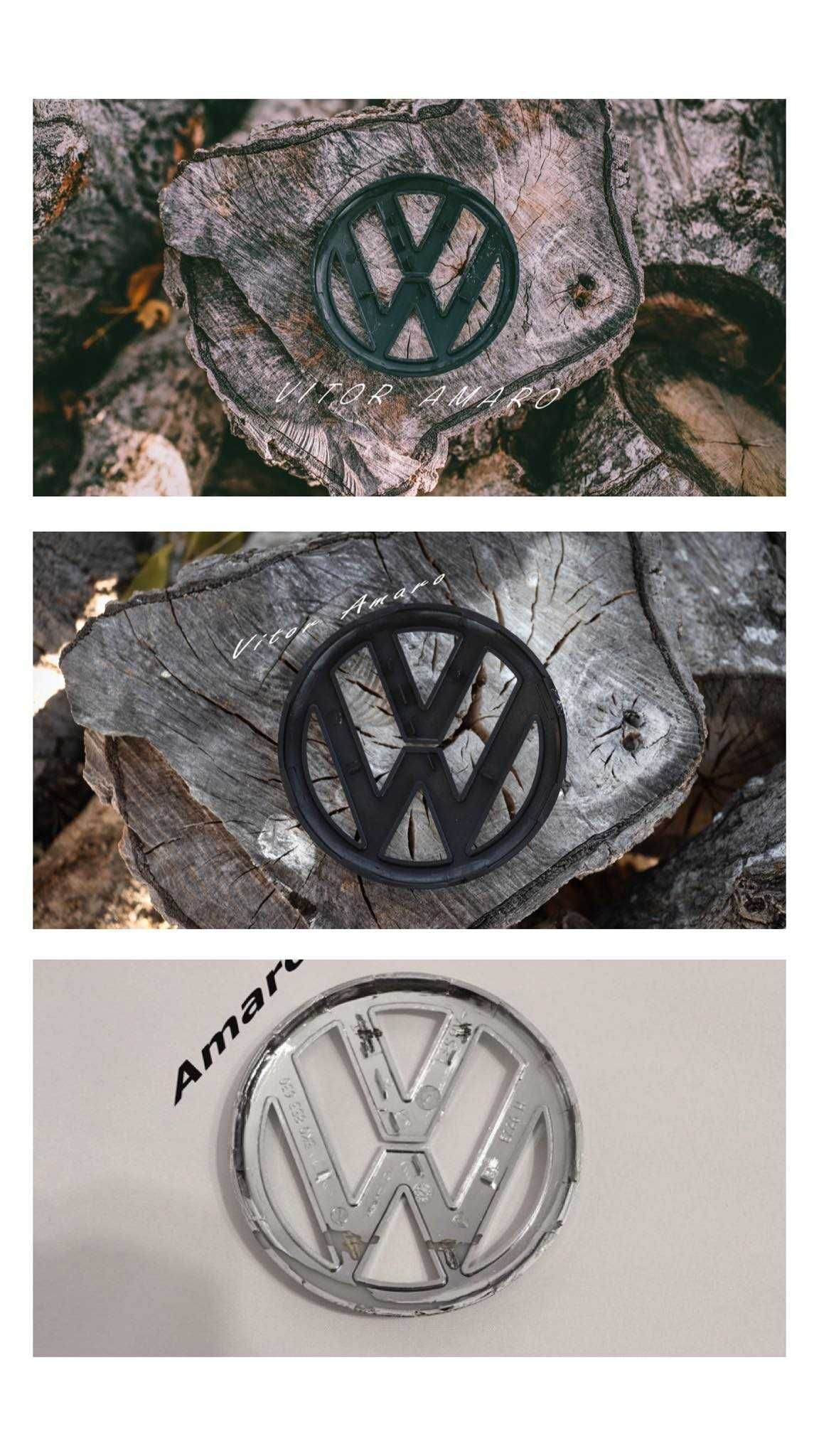 2 Símbolos Mala/Capo Preto, Carbono, Cromado Volkswagen Golf MK6,GTI,R