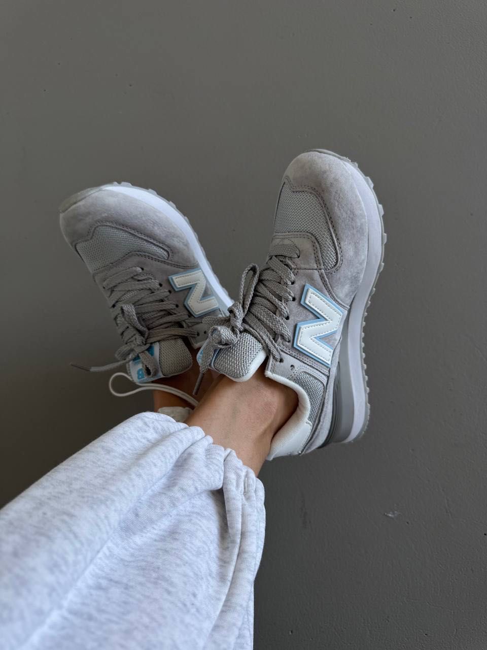 ТОП! New Balance 574 Light Gray / Blue 36 37 38 39 40 41 nb нб