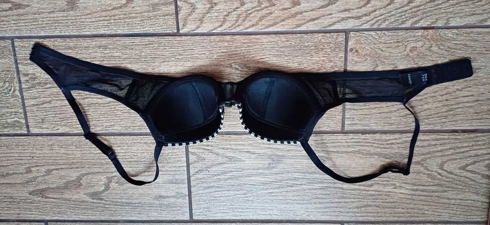 Czarno biały biustonosz George r. 75 A