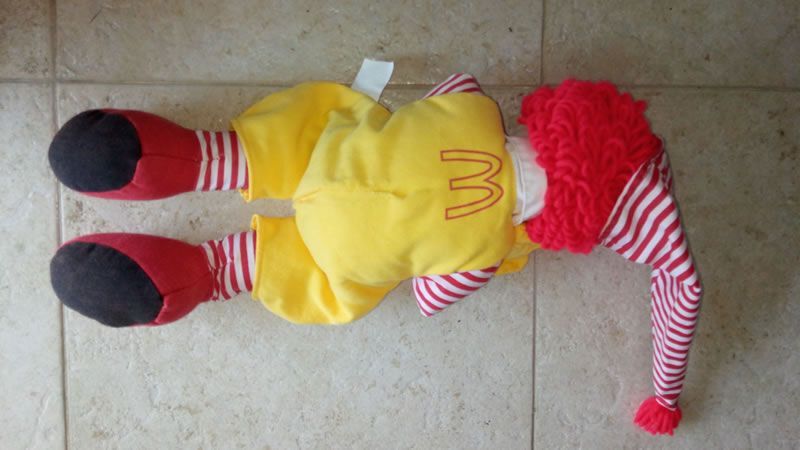 Boneco Original Ronald McDonald, com Som de Dormir.