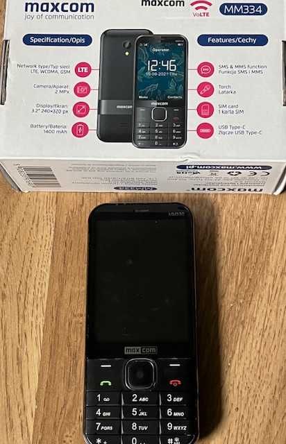 Telefon Maxcom MM 334 dla seniora używany sprawny dobry