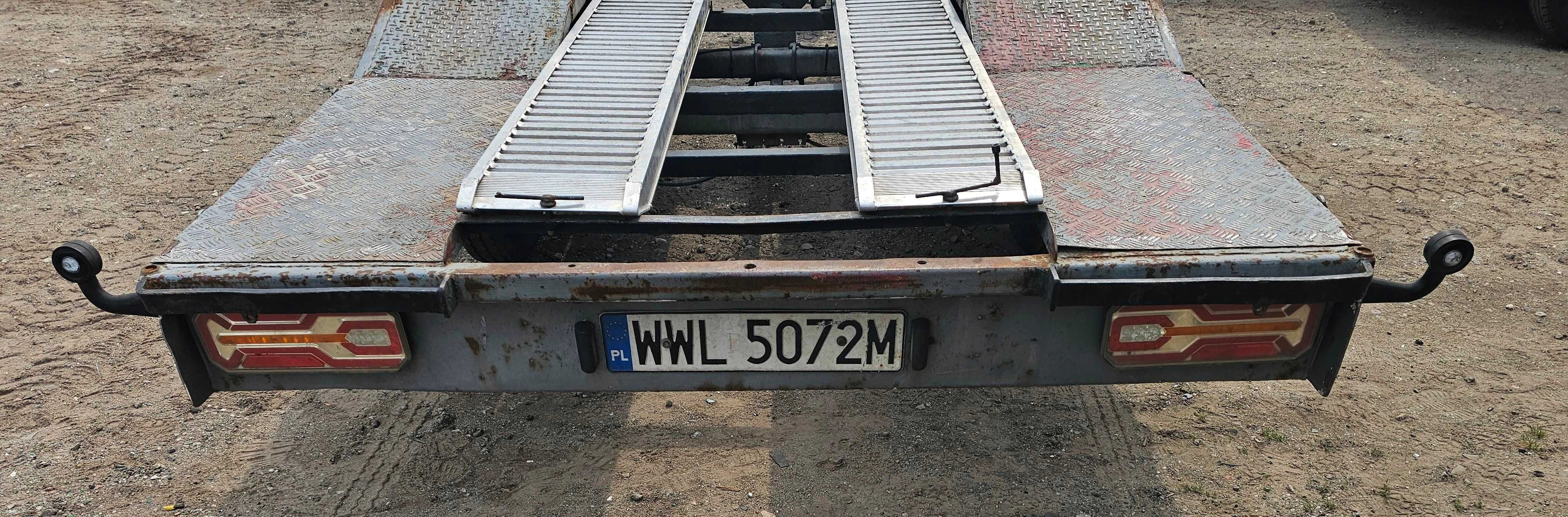 PRZYCZEPA LAWETA SAM Najazdy aluminium Lampy Dynamiczne