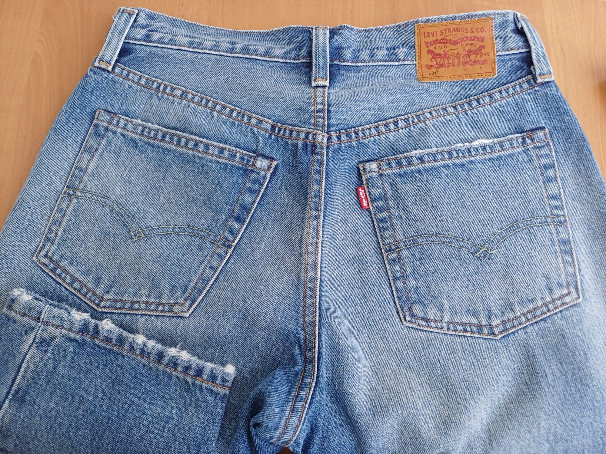 Джинсы женские из селвидж денима LEVIS PREMIUM 501 ориг 28×30
