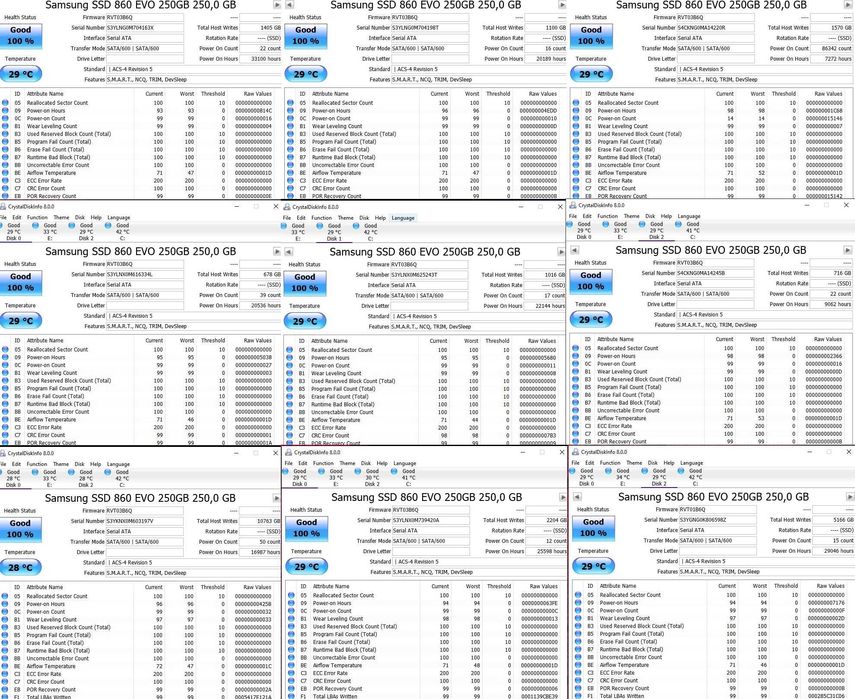 2.5 M.2 SSD диск 250GB 500GB 1TB Samsung EVO PRO WD Kioxia Crucial