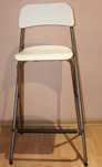Taboret składany oparcie biały 63 cm Ikea Franklin