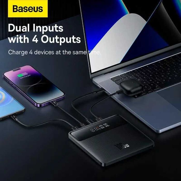 Повербанк Baseus 100/145W Power Bank, 20000mAh, Display, PD, QC, павер