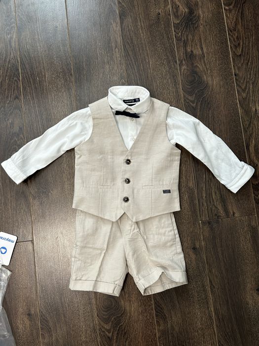 Komplet Mayoral koszula kamizelka spodnie 92/98