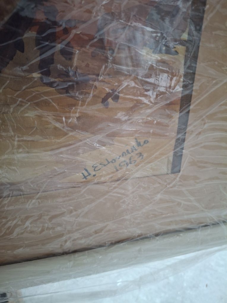 Pintura quadro 1963 Macau Herculano Estorninho arte