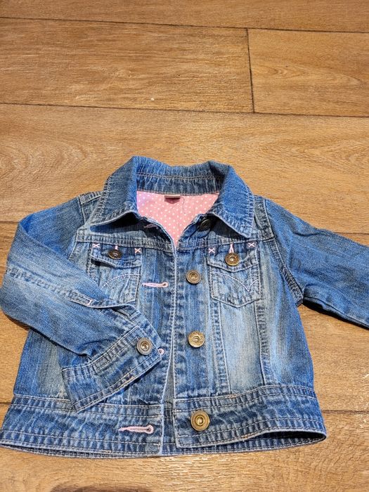 Katanka, kurtka wiosenna dla dziewczynki jeansowa TU, roz. 86/92