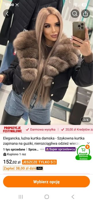 Kurtka zimowa damska roz S