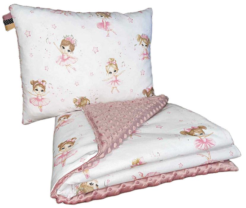 Koc Kocyk Minky 100x135 + Poduszka Przedszkolaka Belbi
