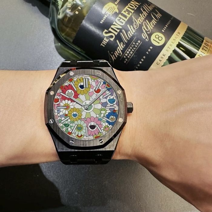 ‼️АКЦІЯ Чоловічий годинник кварцовий Luminous y2k арт-дизайн «Квіти»