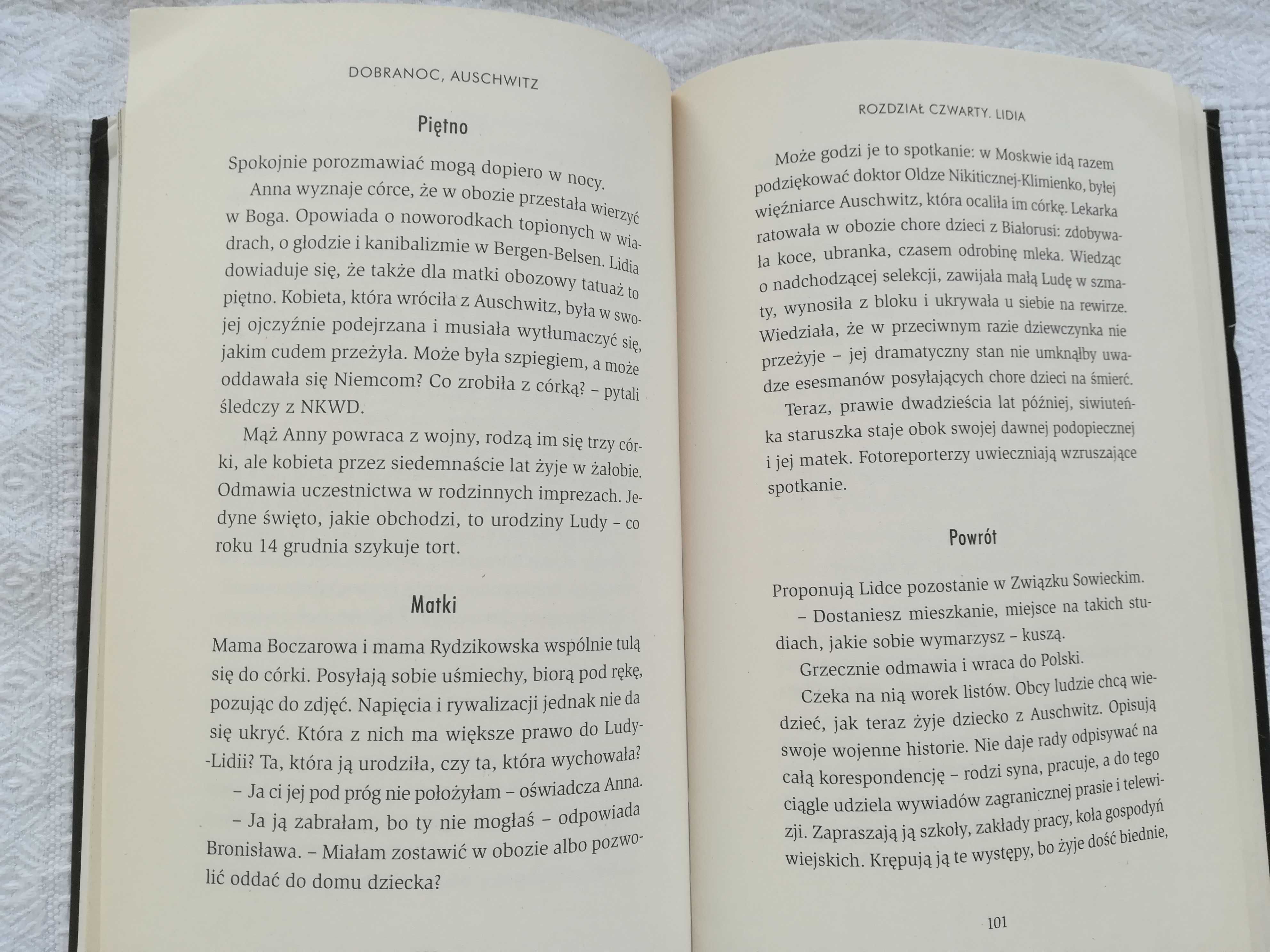 książka Dobranoc Auschwitz Aleksandra Wójcik, Maciej Zdzierski