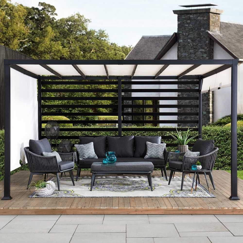 Pergola tarasowa 3x3,7m wiata altana lamele ruchomy dach