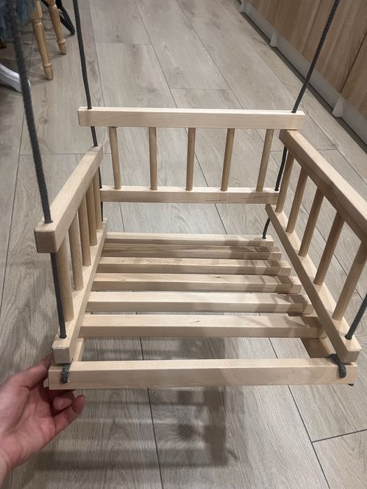 Гойдалка дитяча дерев'яна підвісна