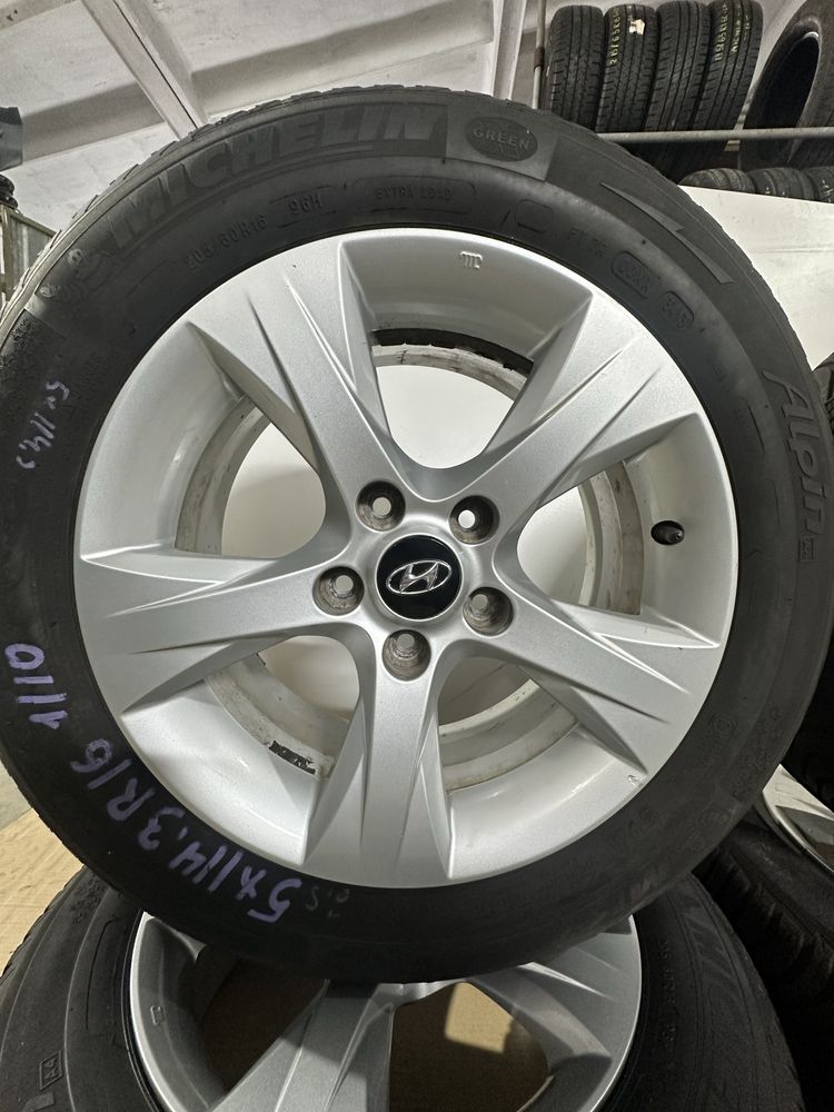 Диски Hyundai 5x114,3R16/7j/Et40/D67шини 205/60R16