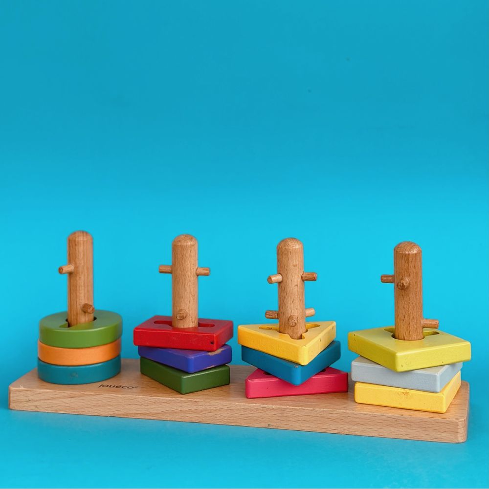 Drewniana ukladanka Montessori holenderskiej marki Joueco