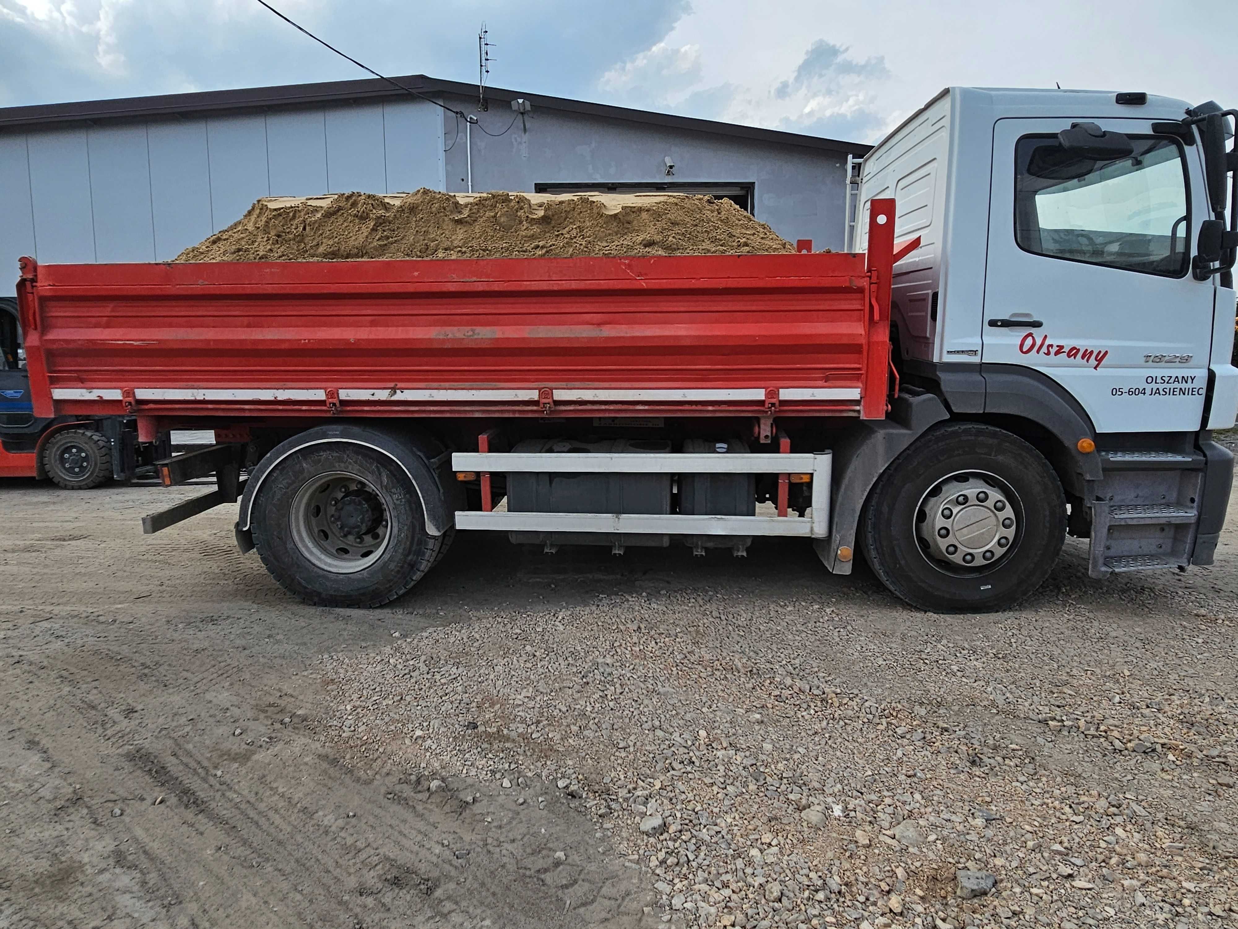 Piasek płukany ziemia pod trawnik mała wywrotka transport do 10 ton