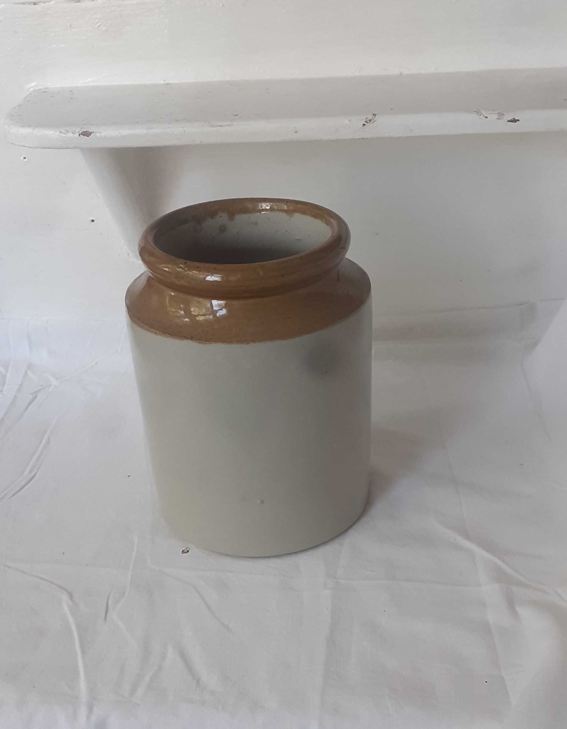 Stary słój pojemnik ceramiczny jak wazon