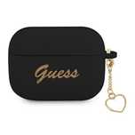 Guess GUAPLSCHSK AirPods Pro cover czarny/black Silicone Charm Heart
