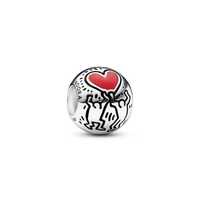 Conta Keith Haring x Pandora Love Figures em Prata de Lei 925 Nova