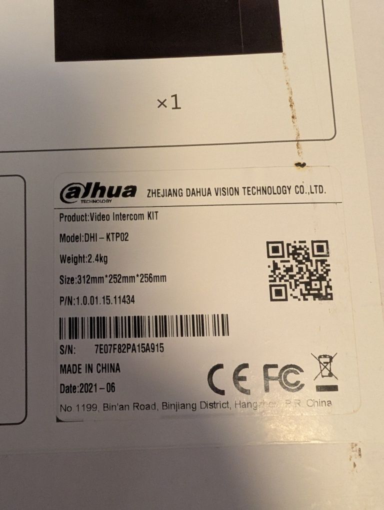 Wideodomofon IP DAHUA KTP02, Switch PoE, Aplikacja, Czytnik