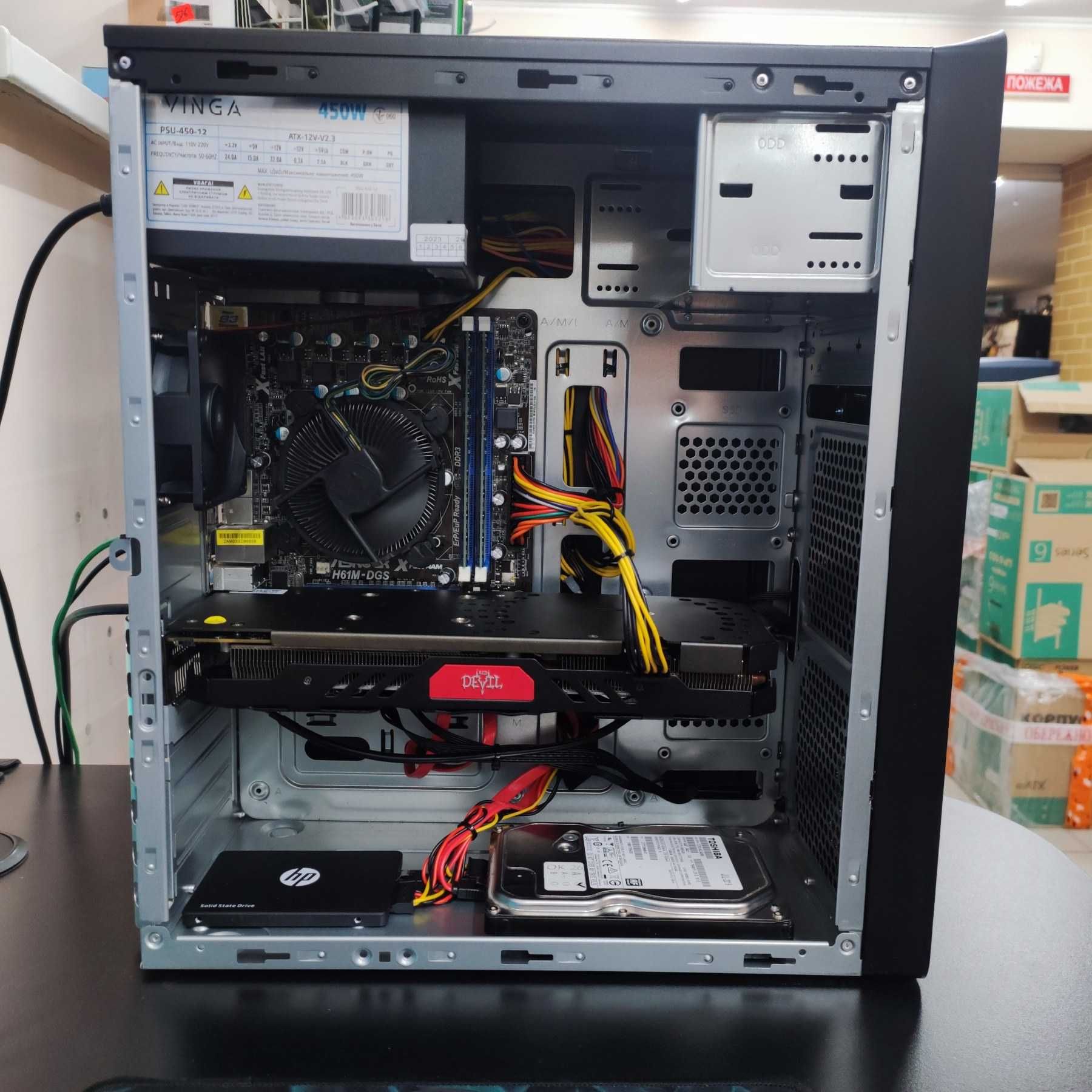 Игровой Компютер Intel Core i5, RedDevil RX 570, 16GB DDR3, SSD+HDD