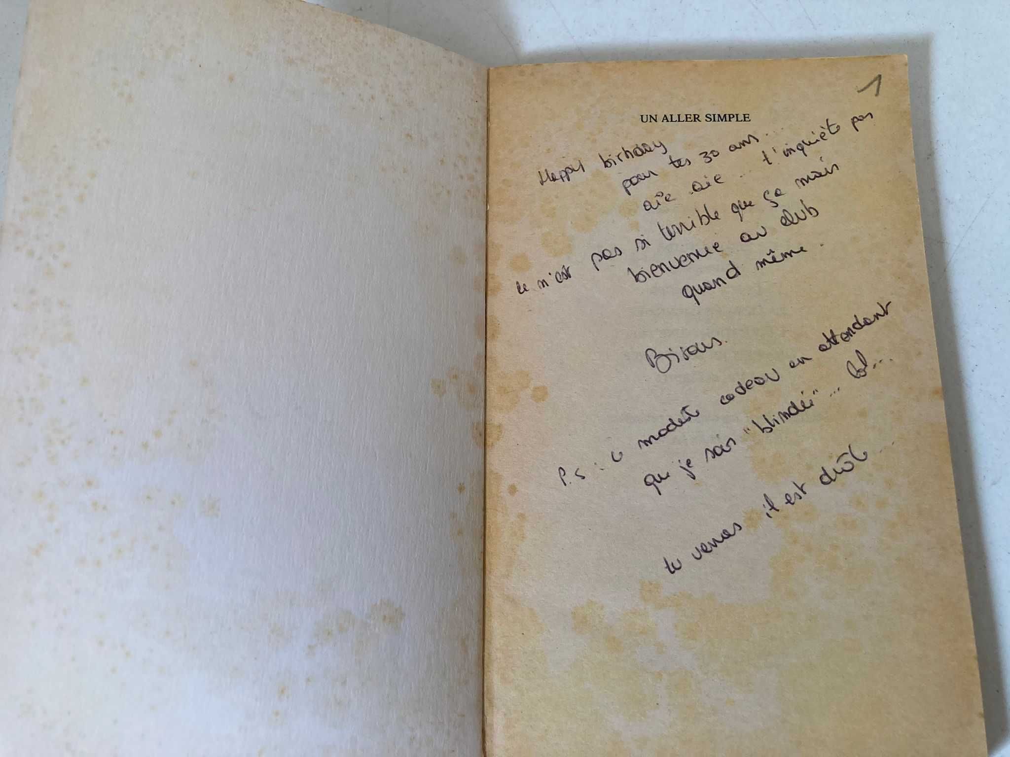 Livro - Un Aller Simple (ctt editorial grátis)