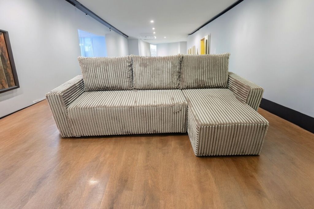 Narożnik Kanapa Sofa Gruby Sztruks Dostawa Cała Polska